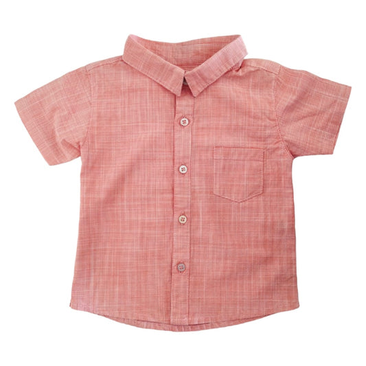 Boy's Collar Shirt - Red