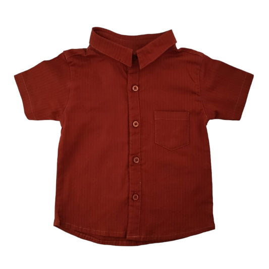 Boy's Collar Shirt - Brown