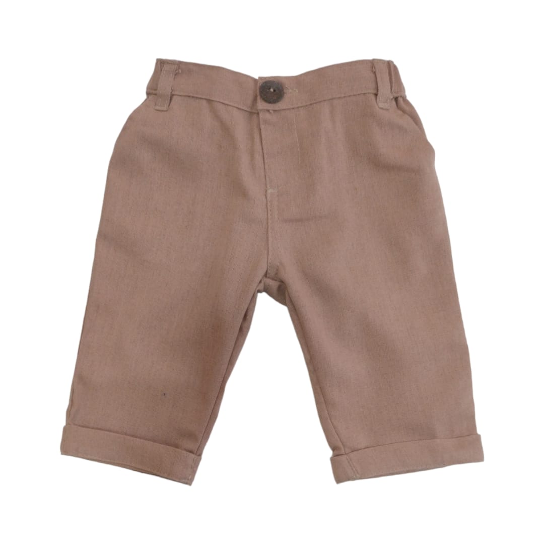 Boy's Linen Pant - Brown