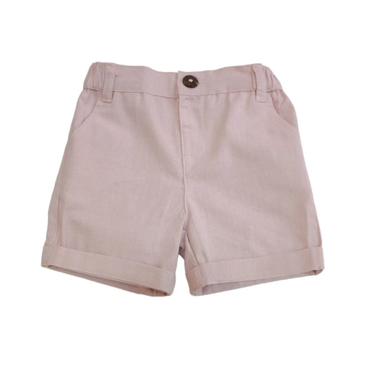 Boy's Linen Short - Pink Blush