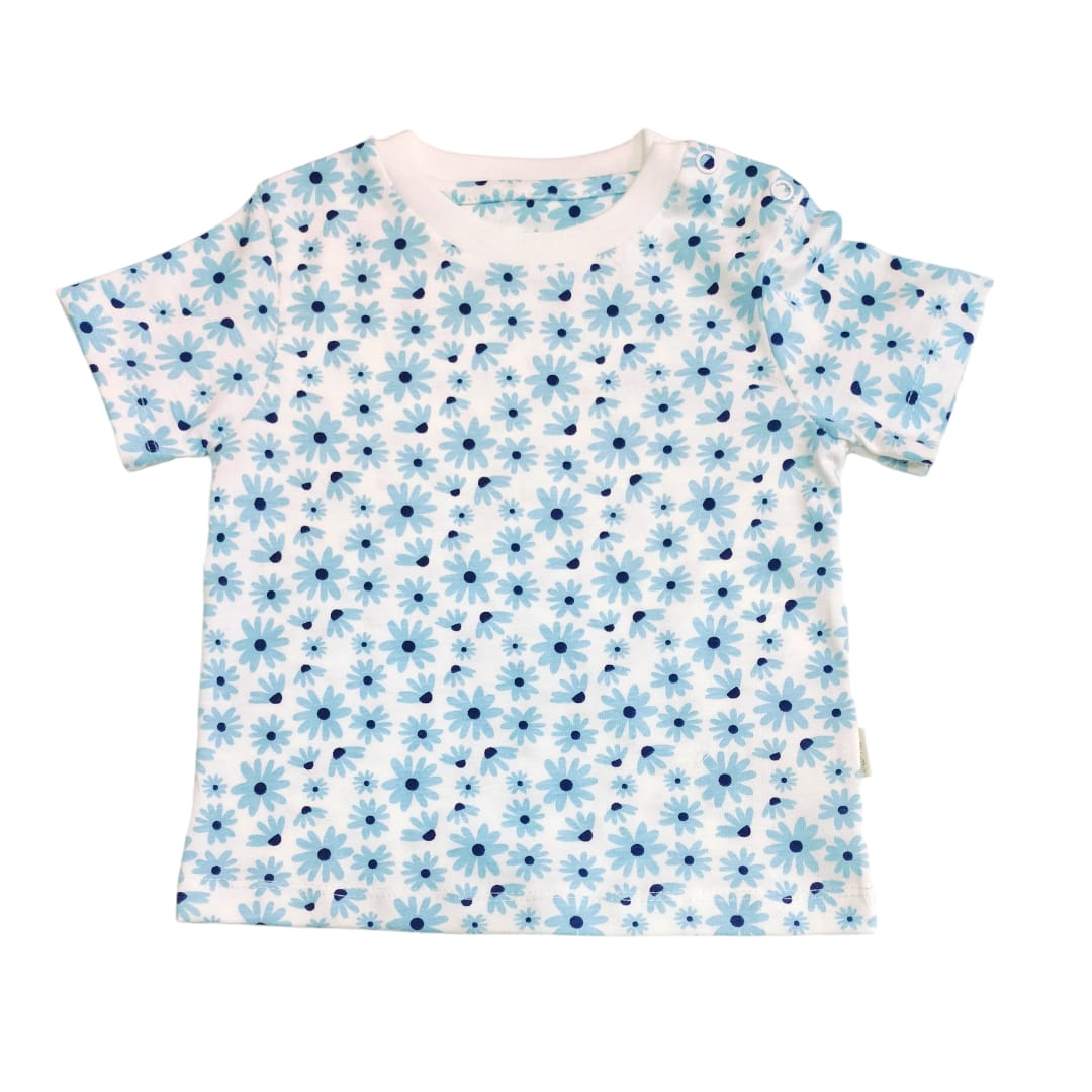 Girl's T Shirt - Blue Floral