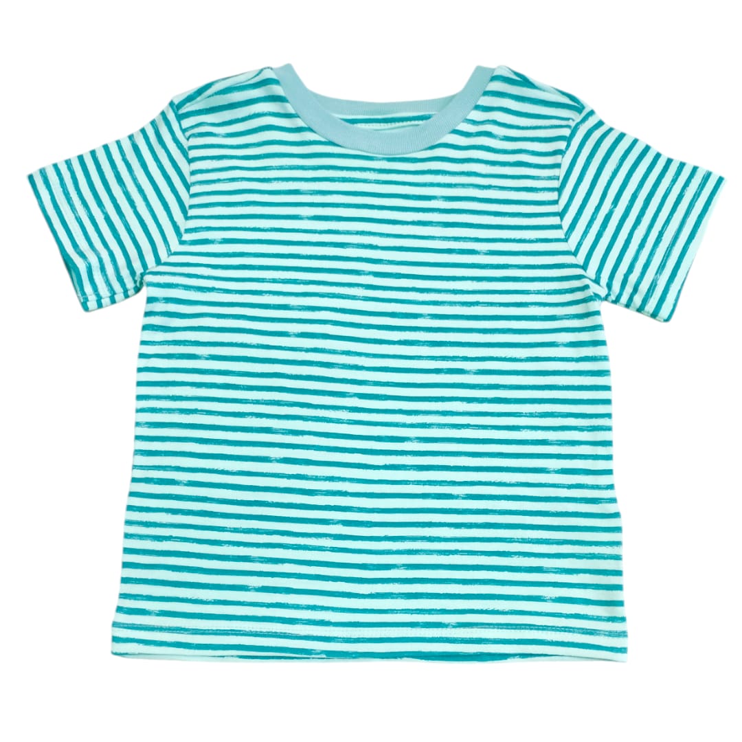 Boy's T Shirt - Green Striped