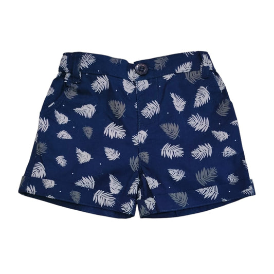 Boy's Short - Blue Leaf Printed