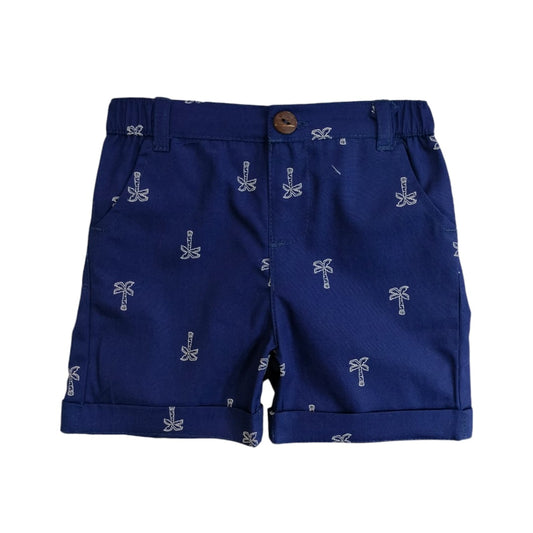 Boy's Short - Blue Coconut Tree Printed