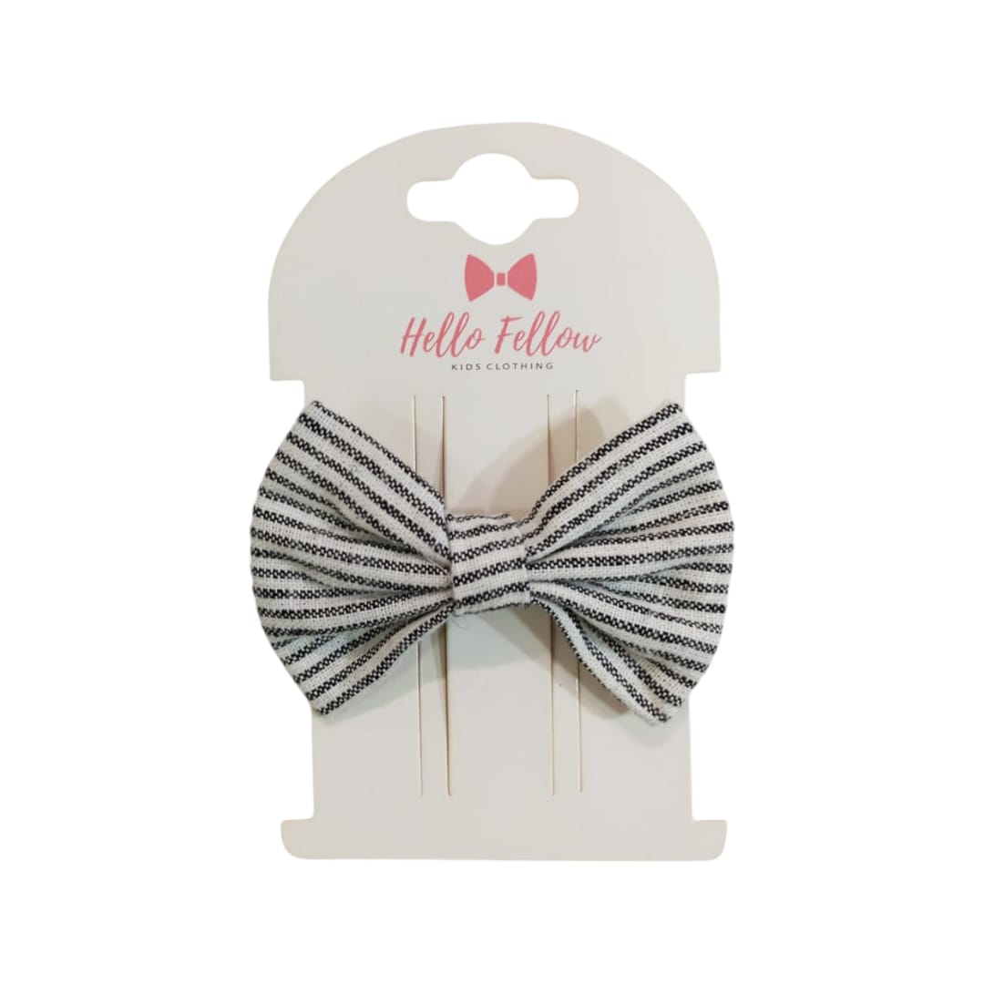 Girl's Hair Clip - Black Striped