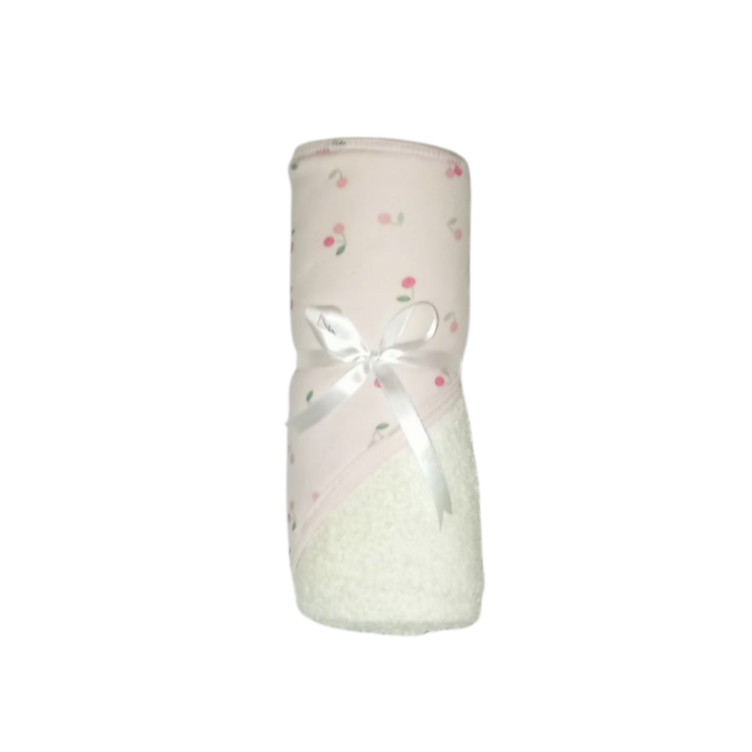 Hooded Towel - Cherry Print