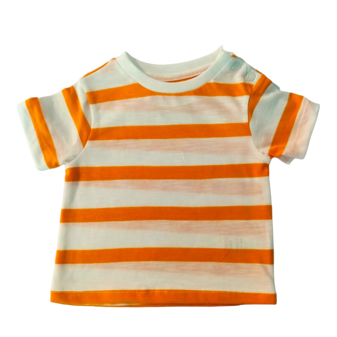 Boy's T-Shirt - Orange Striped