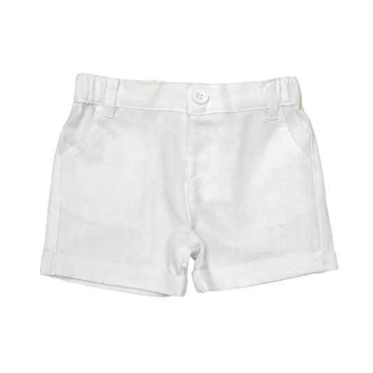 Boy's White Linen Short