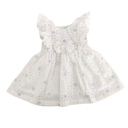 Baby Girl's Dress - White Printed