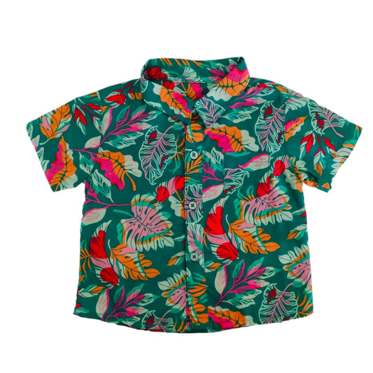 Boy's Collar Shirt - Floral