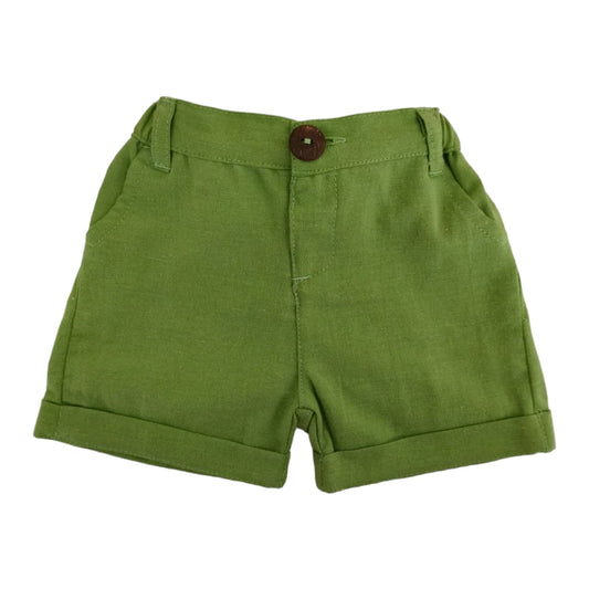 Boy's Linen Short - Green