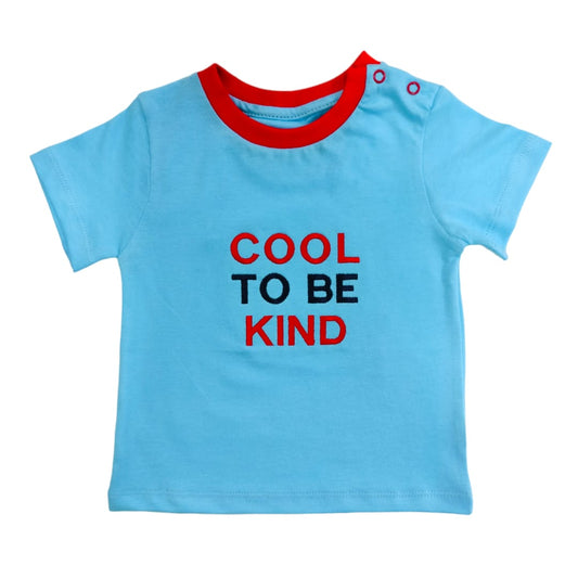 Boy's "Cool to be Kind" T Shirt - Light Blue
