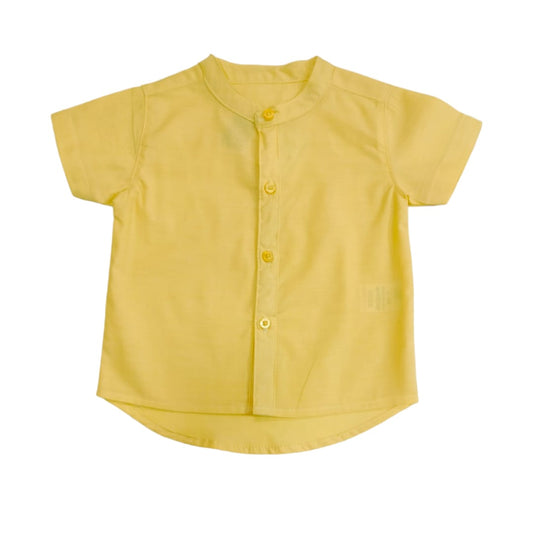 Boy's Chinese Collar Shirt - Yellow