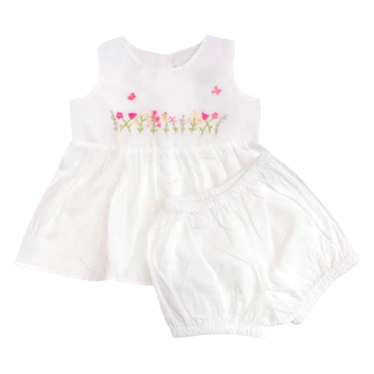 Girl's Dress Set - White