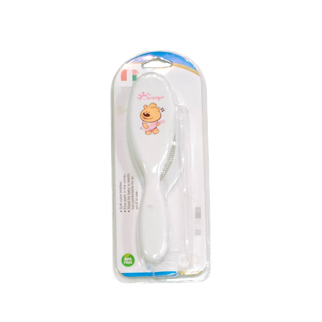 Baby Brush & Comb - White