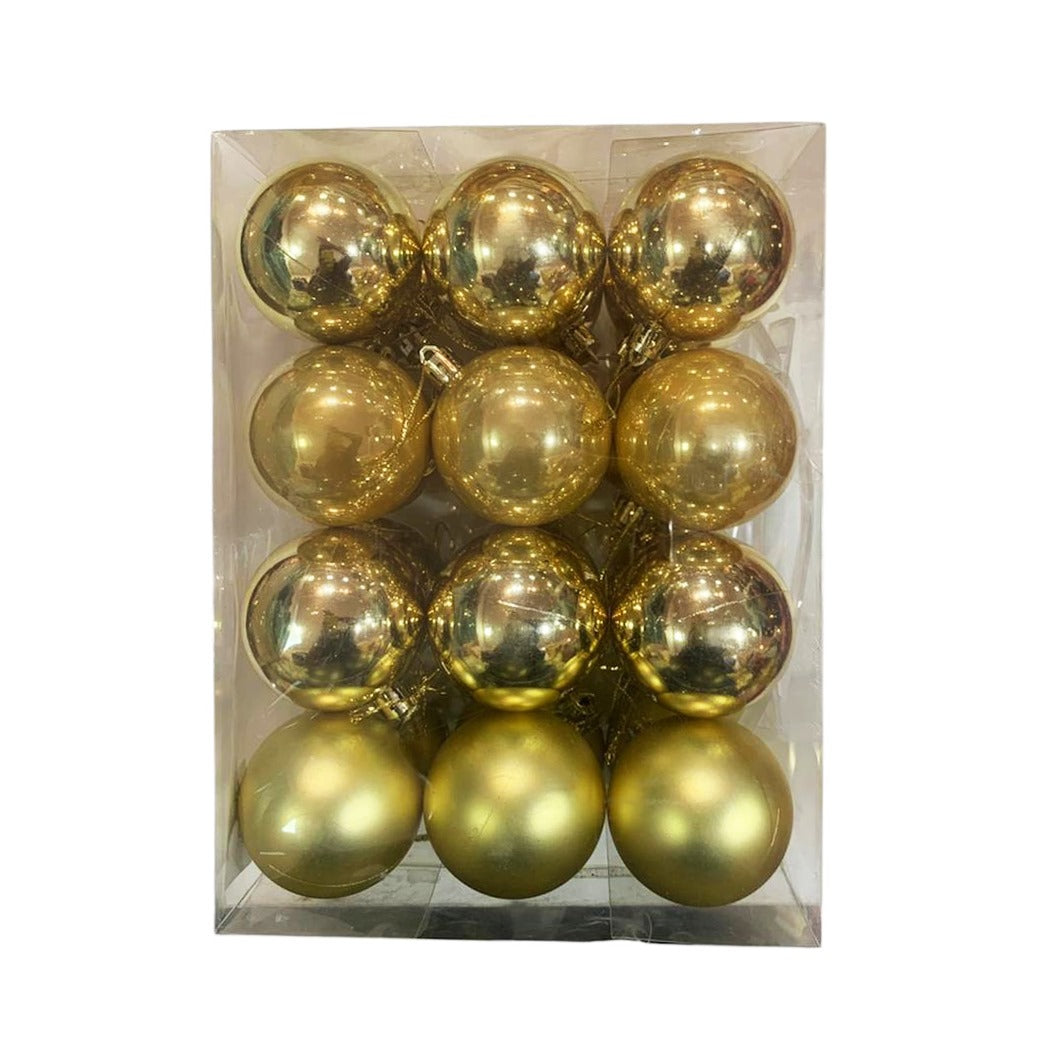 Gold Christmas Balls - 24 pcs