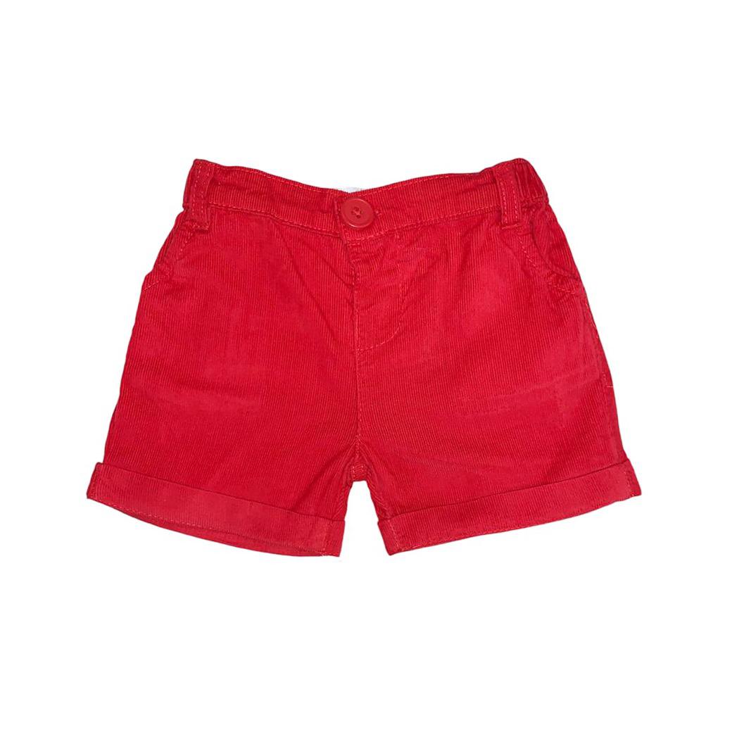 Red Corduroy Short