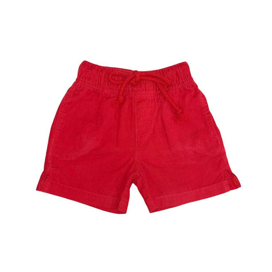 Red Corduroy Cord Short