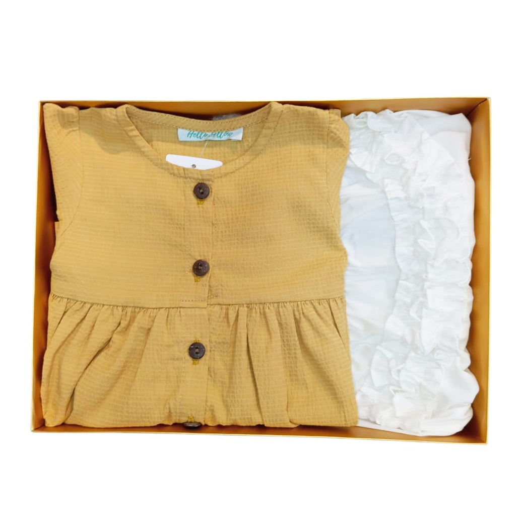 Baby Girl Gift Hamper - Mustard Yellow Set