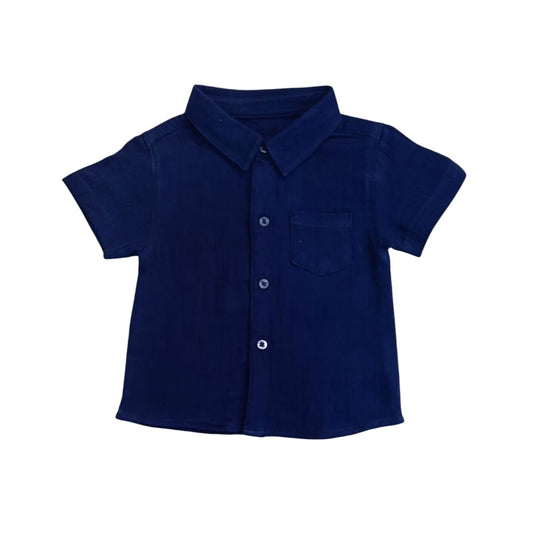 Dark Blue Muslin Shirt