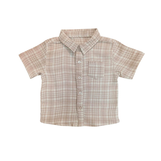 Beige Check Shirt