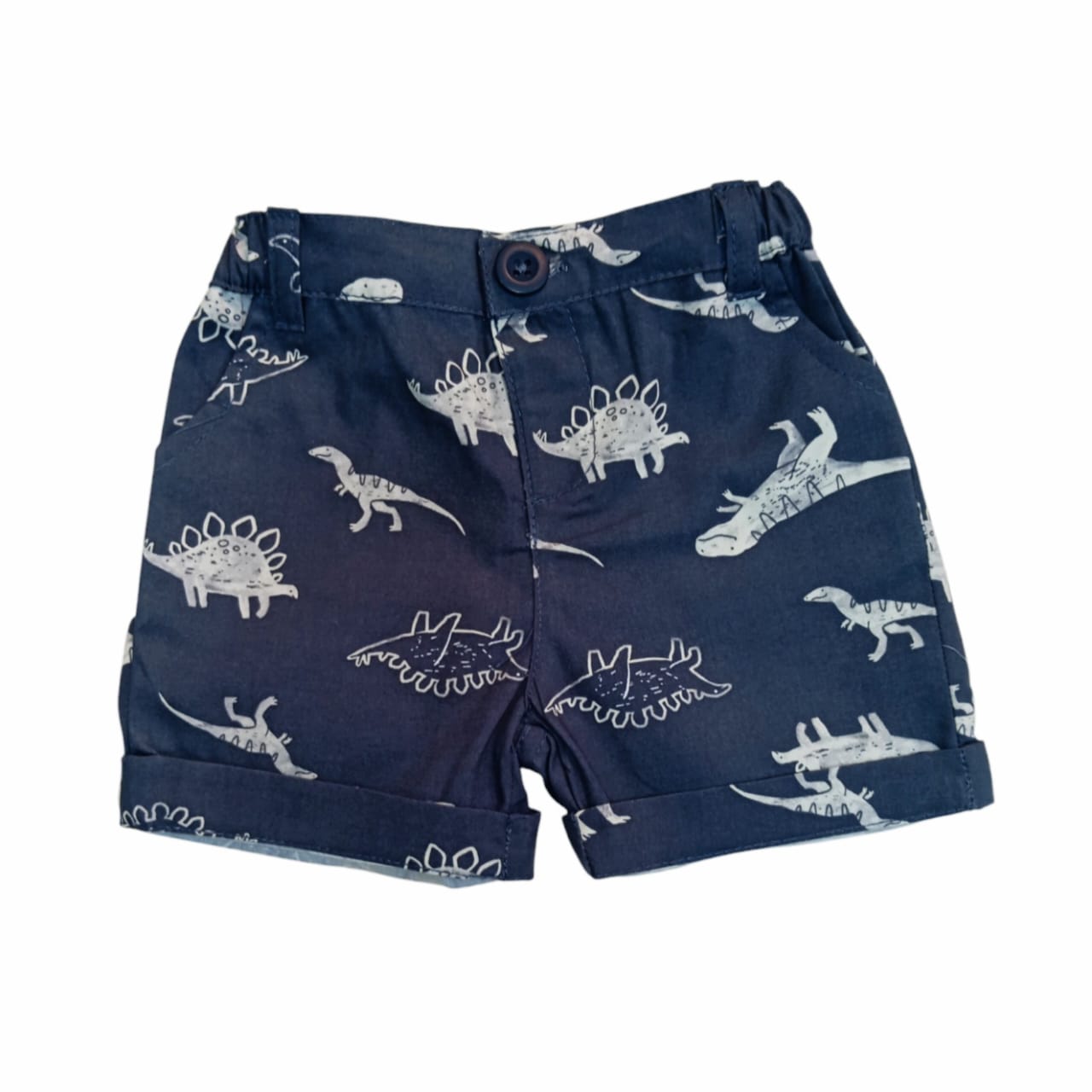 Dark Grey Dino Print Short