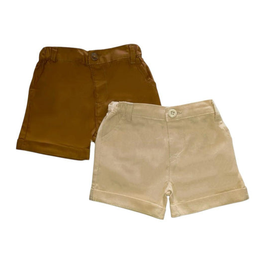 Shorts Set - Brown & Beige