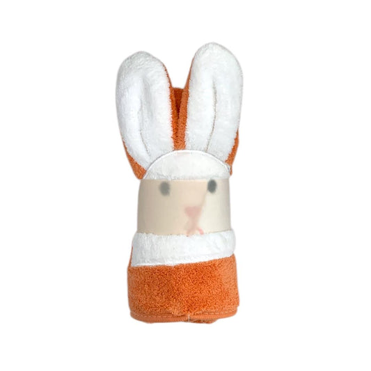 Cozy Bunny Towel - Orange & White