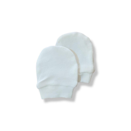 Baby Mittens - White