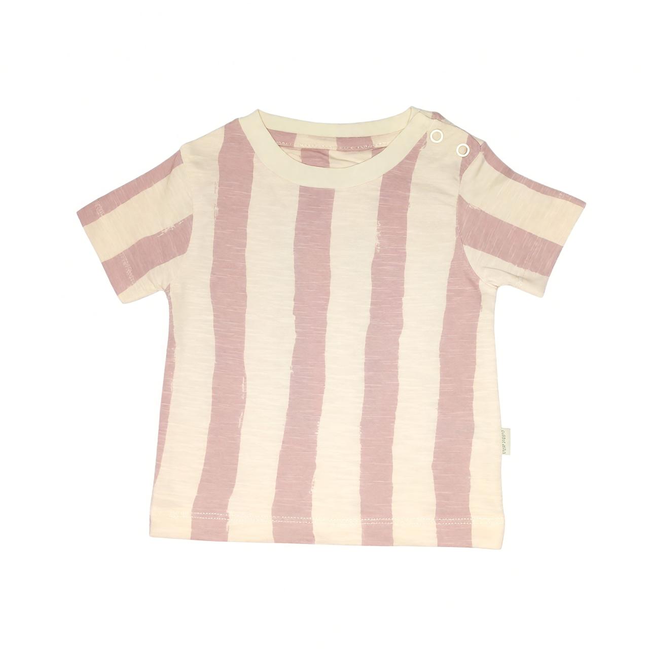 Cream & Rose Stripe T Shirt
