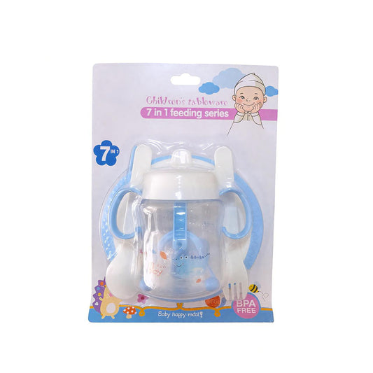 7 in 1 Baby Feeding Set - Blue