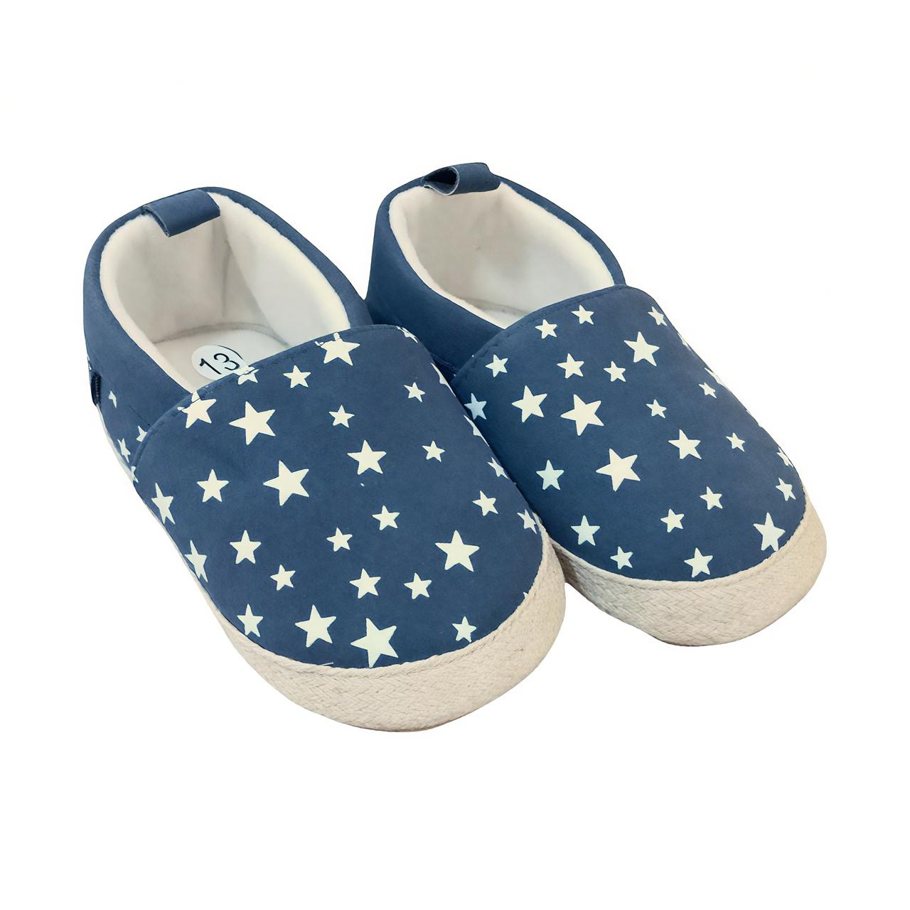 Star Print Baby Boy's Shoes - Dark Blue