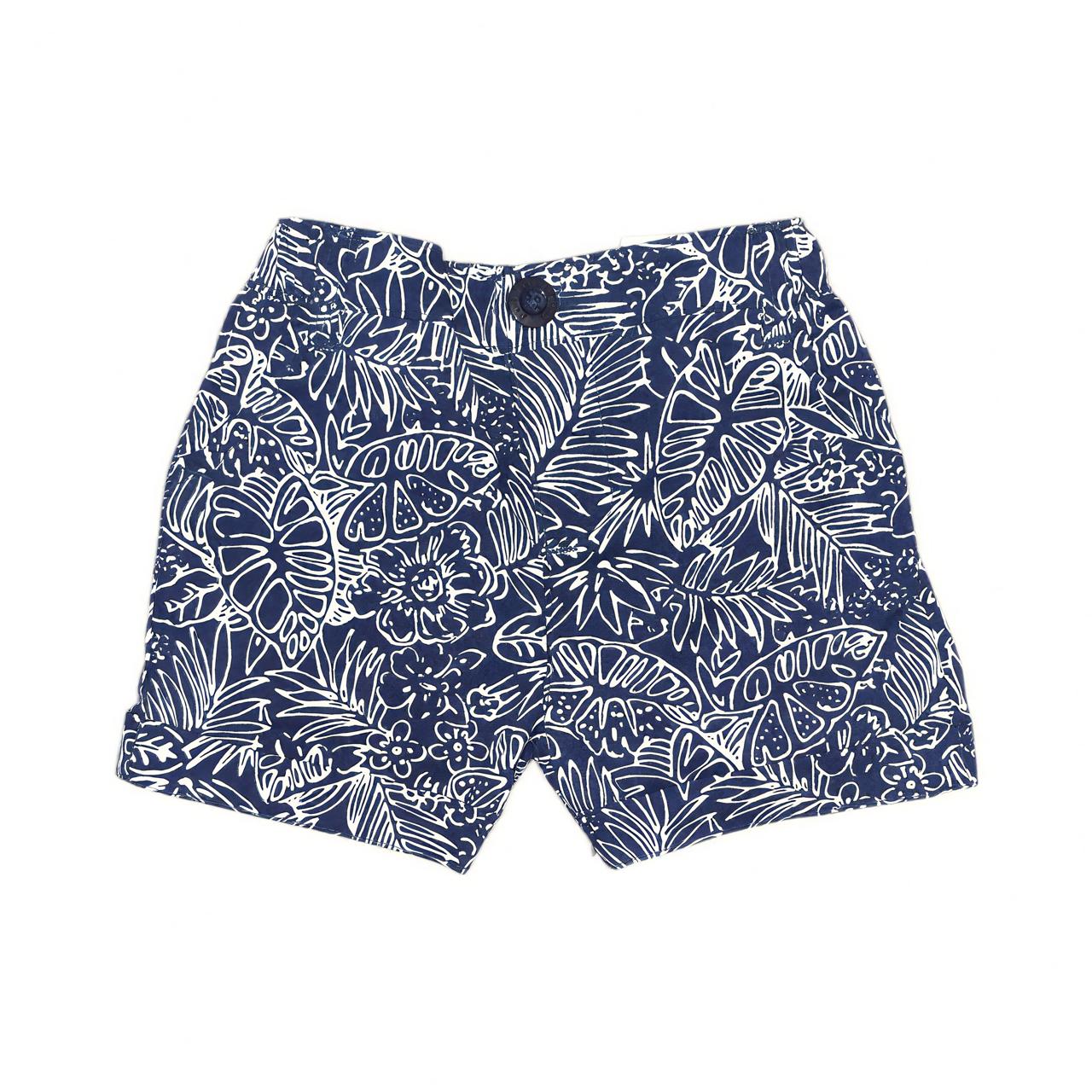 Boy's Printed Short - Dark Blue
