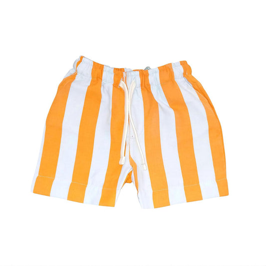 Boy's Cord Waist Short - Orange & Light Ash
