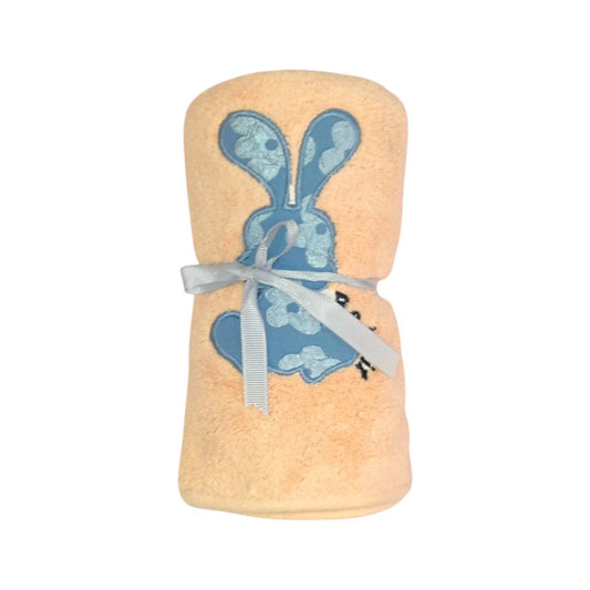 Rabbit Emb Bath Towel - Orange