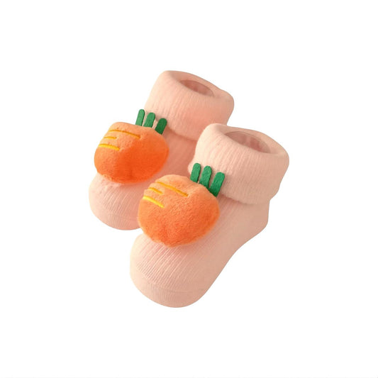 Little Orange Baby Socks