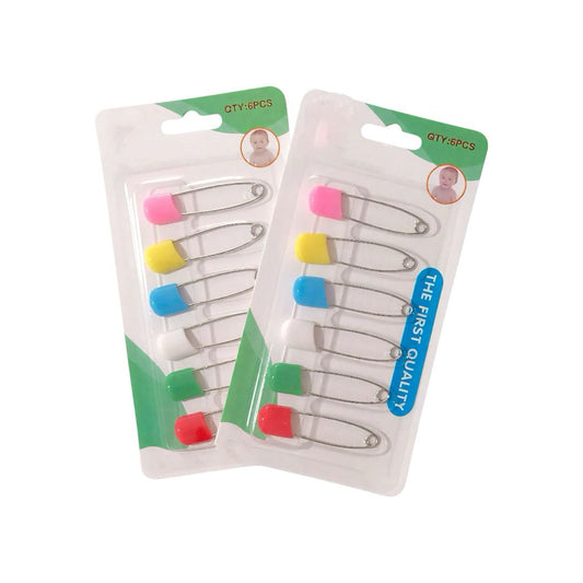 Multicolor Safety Pins Set - 6pcs