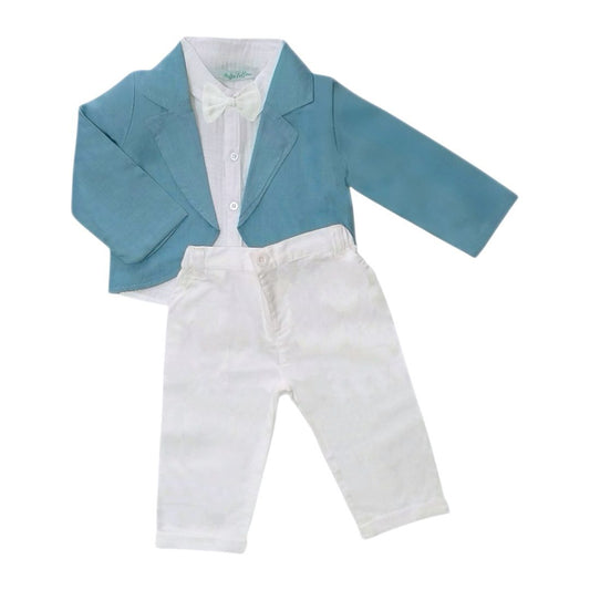 Boy's Formal Outfit - Blue & White