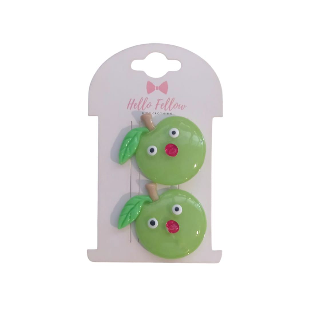 Fruit Shape Hair Clips 2pcs - Pears
