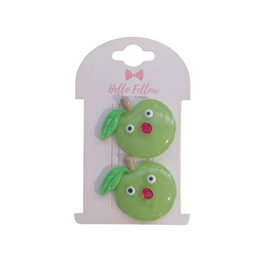 Fruit Shape Hair Clips 2pcs - Pears