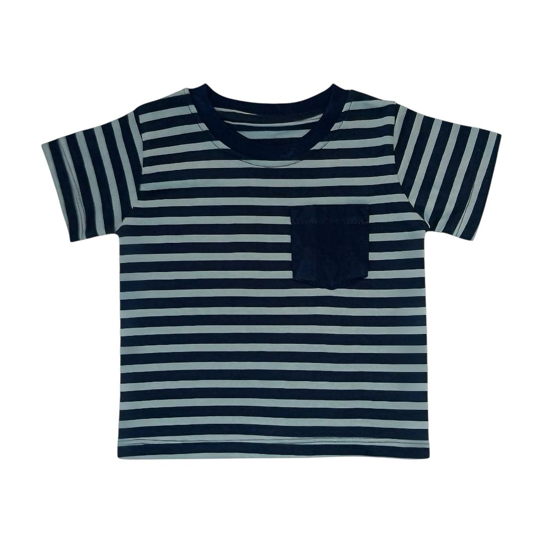 Stripe T- Shirt  - Dark Blue