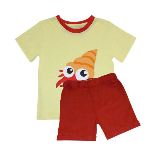 Crab Print T Shirt with Short