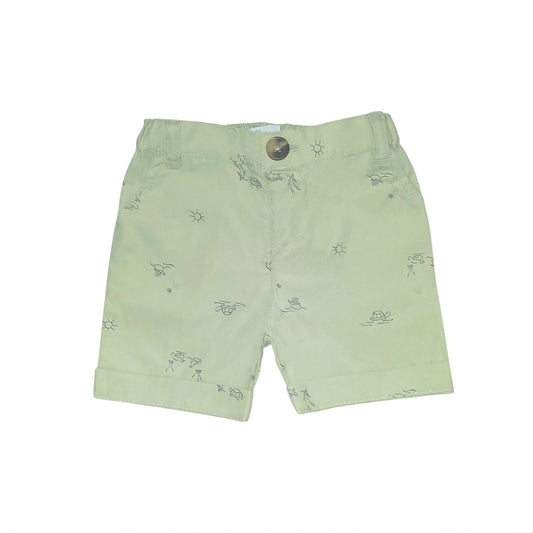 Animal Printed Short - Green