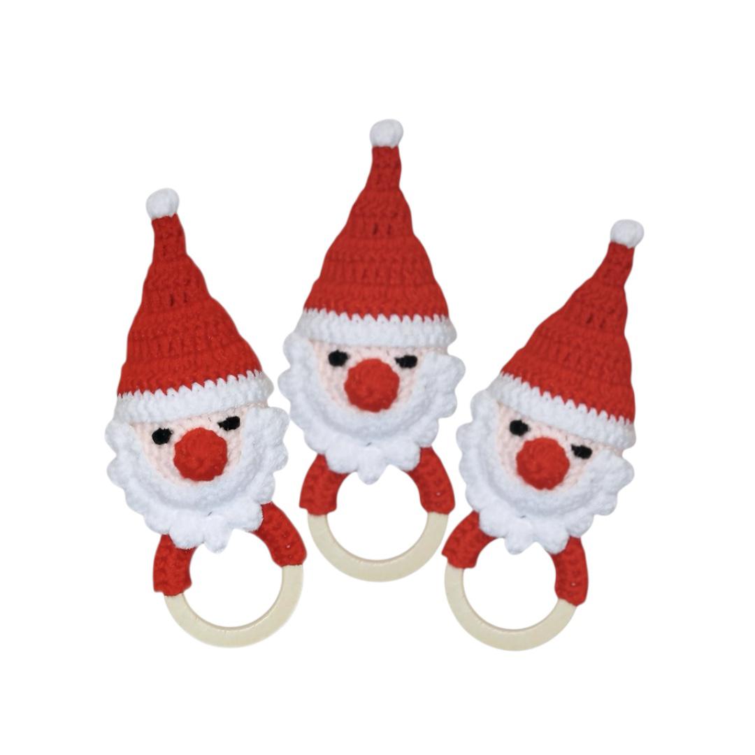 Hand Knitted Santa Rattle