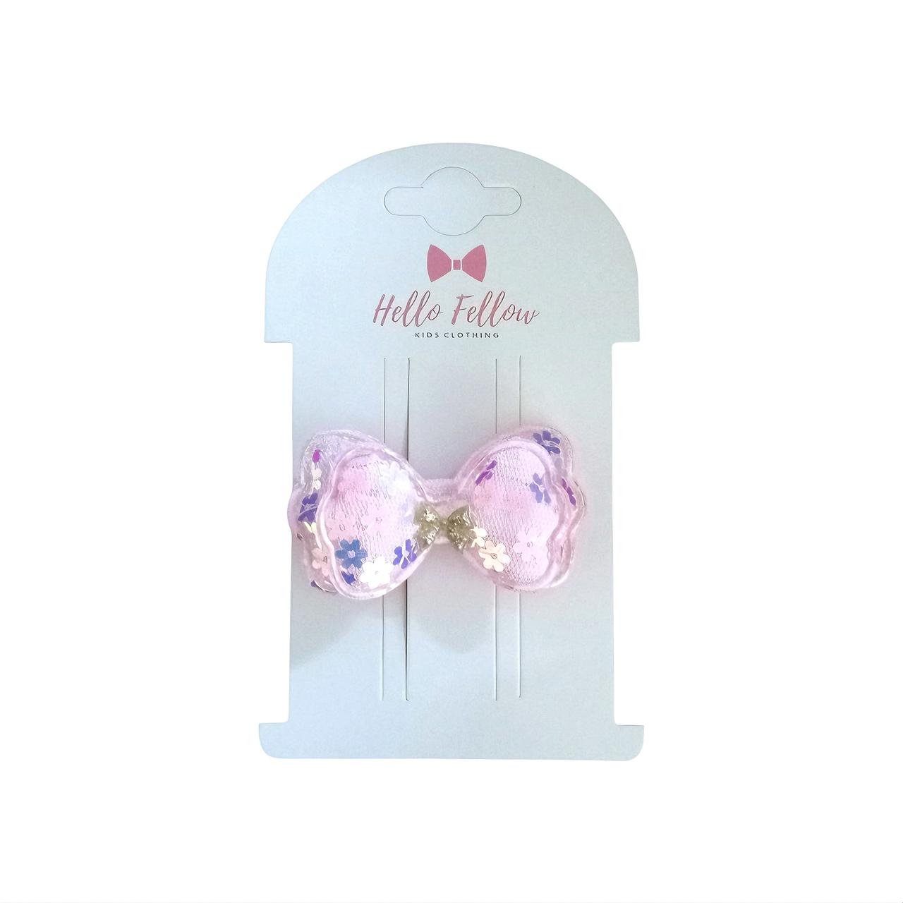Bow Hair Clip - Pink