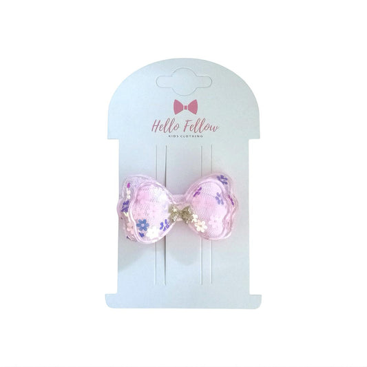 Bow Hair Clip - Pink