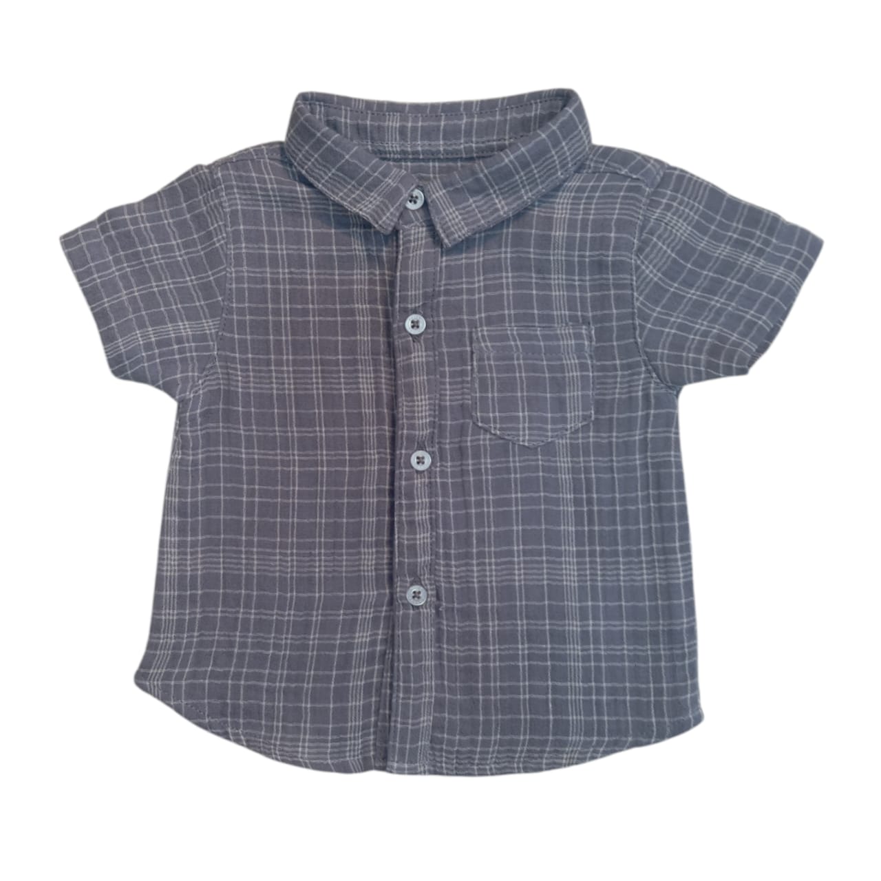 Grey Shirt with White stripe Shirt