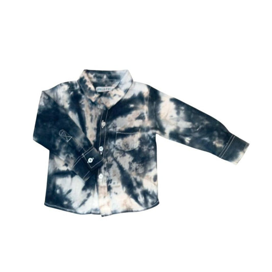 Black Bathik Long Sleeve Shirt