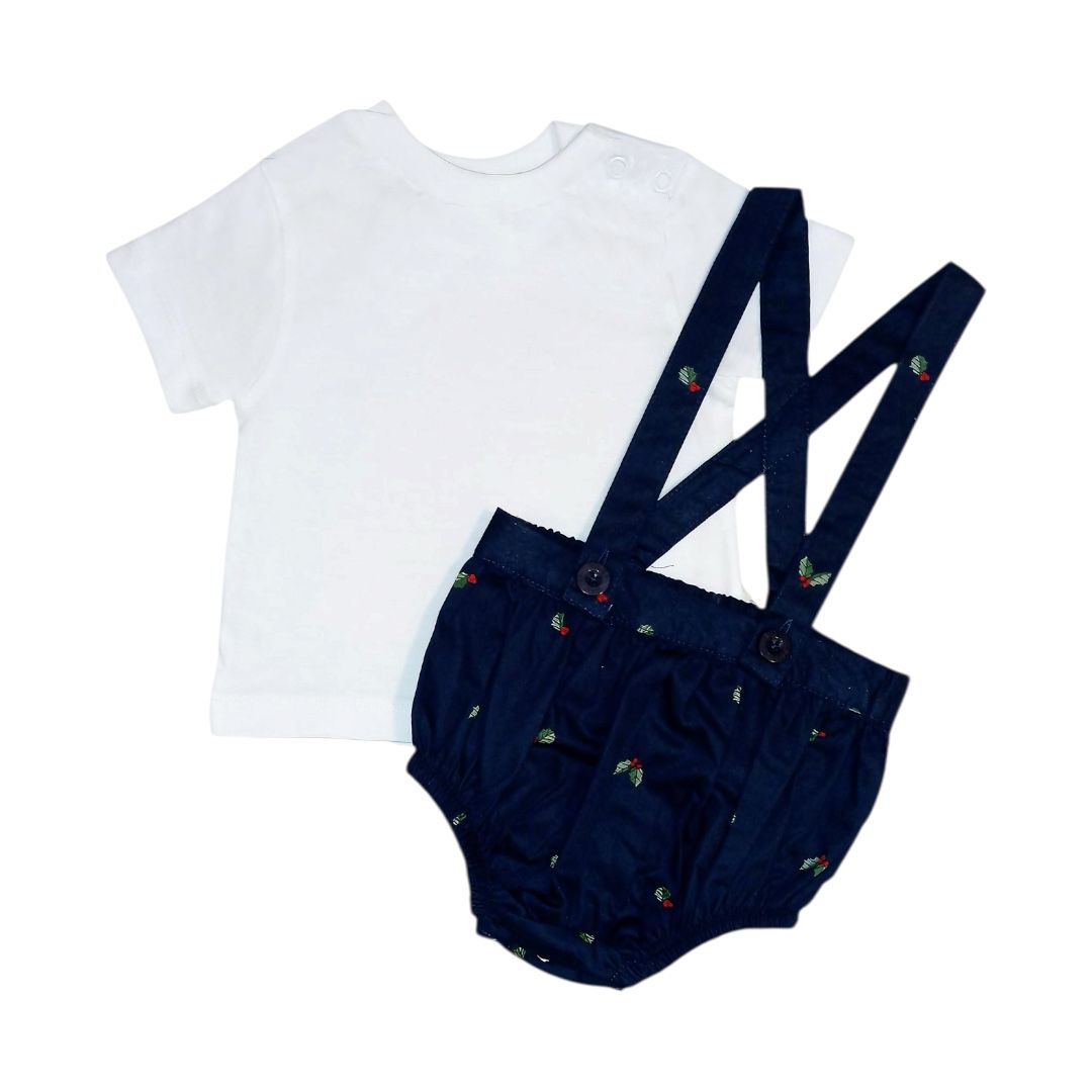 Kid's Romper Set - Blue Printed