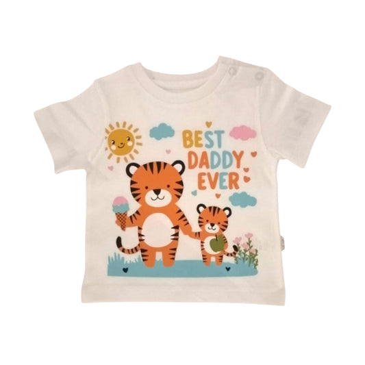 Boy's "Best Daddy Ever" T Shirt - White
